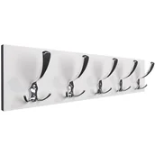 Wieszaki i stojaki - Minimalistyczny Wieszak Ścienny Biel Alpejska + Chrom B0-L99 - miniaturka - grafika 1