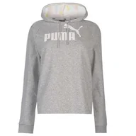 Bluzy damskie - Puma bluza damska z kapturem szara OTH Crop, Rozmiar  XS - miniaturka - grafika 1