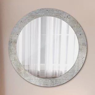 Lustro dekoracyjne okrągłe Szary beton - Lustra - miniaturka - grafika 1
