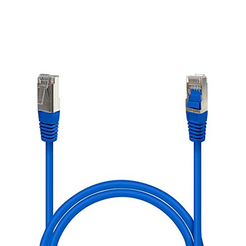 Kabel sieciowy RJ45 CAT. 6 100% miedź ekranowany FTP niebieski 1,50 m