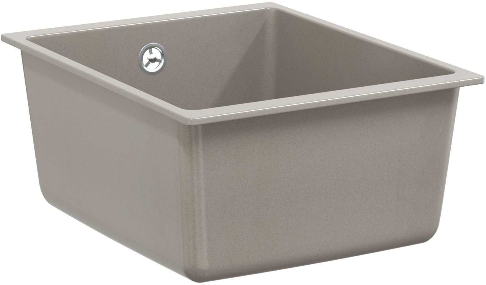 vidaXL Zlew Szary 370 x 460 mm 80% Kwarc i 20% Żywica