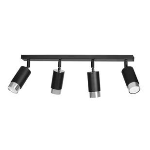 Emibig Hiro lampa sufitowa (spot) 4-punktowa czarna/chrom 964/4 - Lampy sufitowe - miniaturka - grafika 1