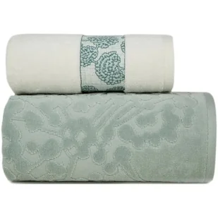 Komplet Ręczników 50x90 70x140 2szt Alia Krem+Mięt - Ręczniki - miniaturka - grafika 1