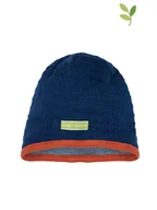 Czapki dla dzieci - Loud + proud Dwustronna czapka w kolorze niebieskim - miniaturka - grafika 1