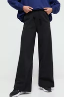 Spodnie damskie - adidas spodnie dresowe kolor czarny gładkie - miniaturka - grafika 1