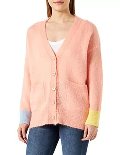United Colors of Benetton Damski kardigan M/L 1042e601a sweter, różowy brzoskwiniowy 912, M - Swetry damskie - miniaturka - grafika 1