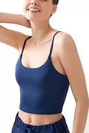 Biustonosze - LOS OJOS Damski biustonosz sportowy z paskiem, Granatowy (True Navy), XS - miniaturka - grafika 1