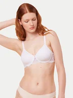 Biustonosze - Triumph Biustonosz z fiszbiną Modern Lace 10215960 Biały - miniaturka - grafika 1