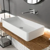 Umywalki - Bernstein Umywalka nablatowa PB2013 odlew mineralny biały mat - miniaturka - grafika 1