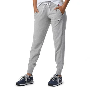 Spodnie dresowe New Balance WP21801AG - szare - Spodnie sportowe damskie - miniaturka - grafika 1