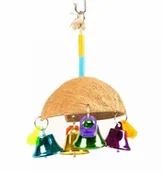 Akcesoria dla ptaków - Duvo+ DUVO+ ZABAWKA DLA PTAKÓW KOKOS+DZWONKI 13x13x19cm 11150  od 95zł +DO 3% ZWROTU W PROGRAMIE LOJALNOŚCIOWYM OF-A-VAT016393 - miniaturka - grafika 1