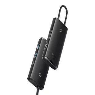 Hub Baseus OS Lite 6-Port (Typ-C do HDMI+USB3.0*2+PD+SD/TF) (czarny) - Huby USB - miniaturka - grafika 3