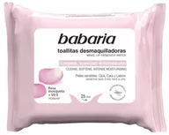 Chusteczki nawilżane - Chusteczki nawilżane do demakijażu Babaria Rosa Mosqueta Make Up Remover Wipes 25 szt - miniaturka - grafika 1