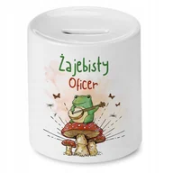 Skarbonki - Skarbonka Dla Oficera na Urodziny na Prezent z Nadrukiem ze Zdjęciem + Opakowanie na prezent (wzór 03) - miniaturka - grafika 1