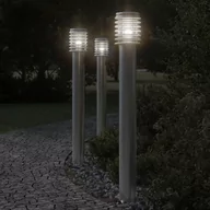 Lampy ogrodowe - Lampa ogrodowa na słupku, srebrna, 100 cm, stal nierdzewna Lumarko! - miniaturka - grafika 1