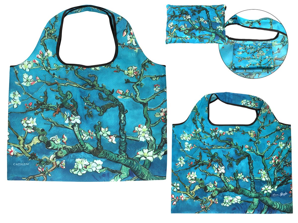 Torba na ramię, składana - V. van Gogh, Kwitnący Migdałowiec (CARMANI)