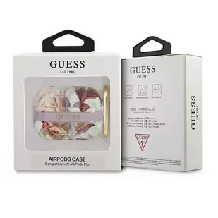 Guess GUAPHHFLU AirPods Pro cover fioletowy/purple Flower Strap Collection - Akcesoria do słuchawek - miniaturka - grafika 3