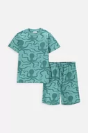 Piżamy chłopięce - Coccodrillo piżama bawełniana dziecięca kolor zielony wzorzysta - miniaturka - grafika 1