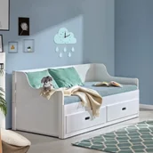 Łóżka dla dzieci i młodzieży - Łóżko rozsuwane Double Dream białe - miniaturka - grafika 1