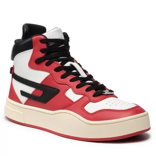 Sneakersy damskie - DIESEL Sneakersy S-Ukiyo Mid Y02675 PR013 H8817 Mars Red/Star White/Black - grafika 1