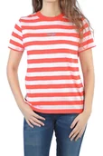 Koszulki i topy damskie - WRANGLER SS STRIPE TEE BITTER RED T-SHIRT DAMSKI - miniaturka - grafika 1