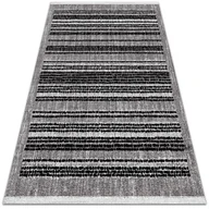 Dywany zewnętrzne - Dywan zewnętrzny tarasowy wzór Czarne paski 140x210 cm - miniaturka - grafika 1
