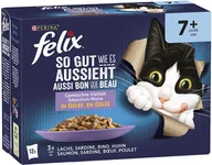 Mokra karma dla kotów - Felix Senior (So gut wie es aussieht), 12 x 85 g - 4 smaki - miniaturka - grafika 1