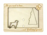 Ramki na zdjęcia - Spaniel bretoński ramka na zdjęcie z psem grawer - miniaturka - grafika 1