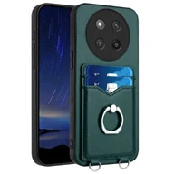 Etui i futerały do telefonów - R20 Etui na telefon z uchwytem na kartę pierścieniową Zielony For Honor X60 Pro / X9c / Magic7 Lite - miniaturka - grafika 1