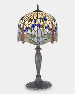 Lampy stojące - Lampa Witrażowa w Stylu Tiffany Ważka Kremowa - miniaturka - grafika 1