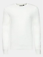 Swetry męskie - Brave Soul Sweter MK-273BRIGHAMB Écru Regular Fit - miniaturka - grafika 1