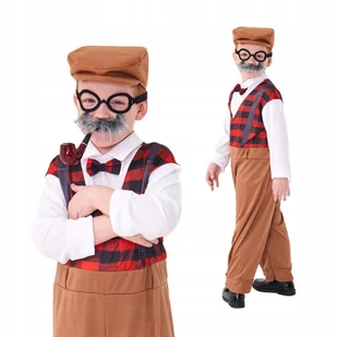 Strój Dziadka Dla Dzieci Staruszek Przebranie Halloween Karnawał L - Stroje karnawałowe - miniaturka - grafika 1