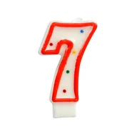 Urodziny dla dorosłych - Świeczka cyferka 7 kropki - świeca - miniaturka - grafika 1