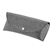 Akcesoria do okularów - Etui na okulary imitacja skóry węża ET-129 srebrne/czarne - miniaturka - grafika 1