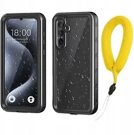 Etui i futerały do telefonów - Etui wodoodporne IP68 360+ pasek do Galaxy A35 5G Czarne - miniaturka - grafika 1