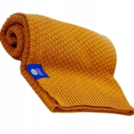 Koce i narzuty dla dzieci - Kocyk bambusowy bawełniany 80x100 pomarańczowy ATEST - miniaturka - grafika 1