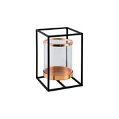 Świeczniki - Świecznik 18 cm czarno-złoty - miniaturka - grafika 1