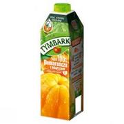 Soki i napoje niegazowane - Tymbark Sok 100% Pomarańcza z miąższem 1 l - miniaturka - grafika 1