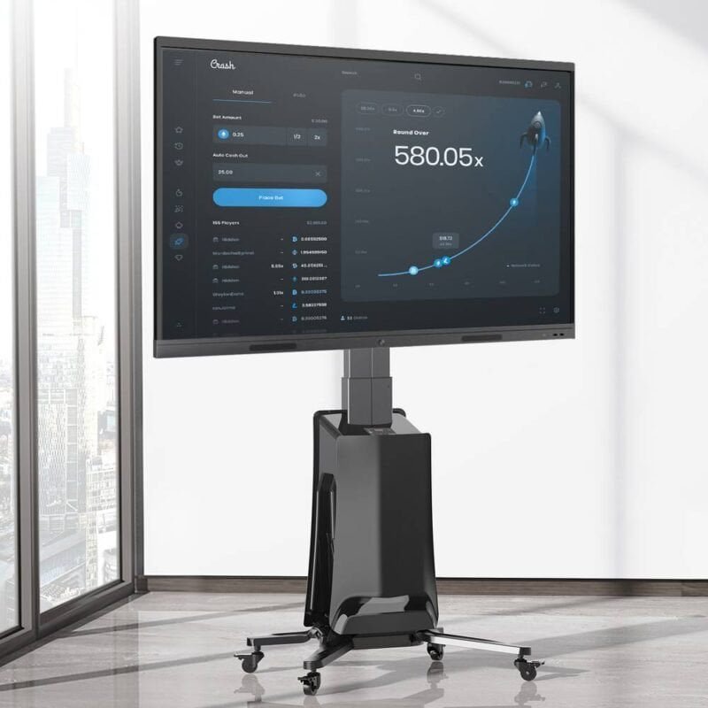 G85B - Profesjonalny elektryczny mobilny stojak TV wózek do telewizorów LCD LED 55-80