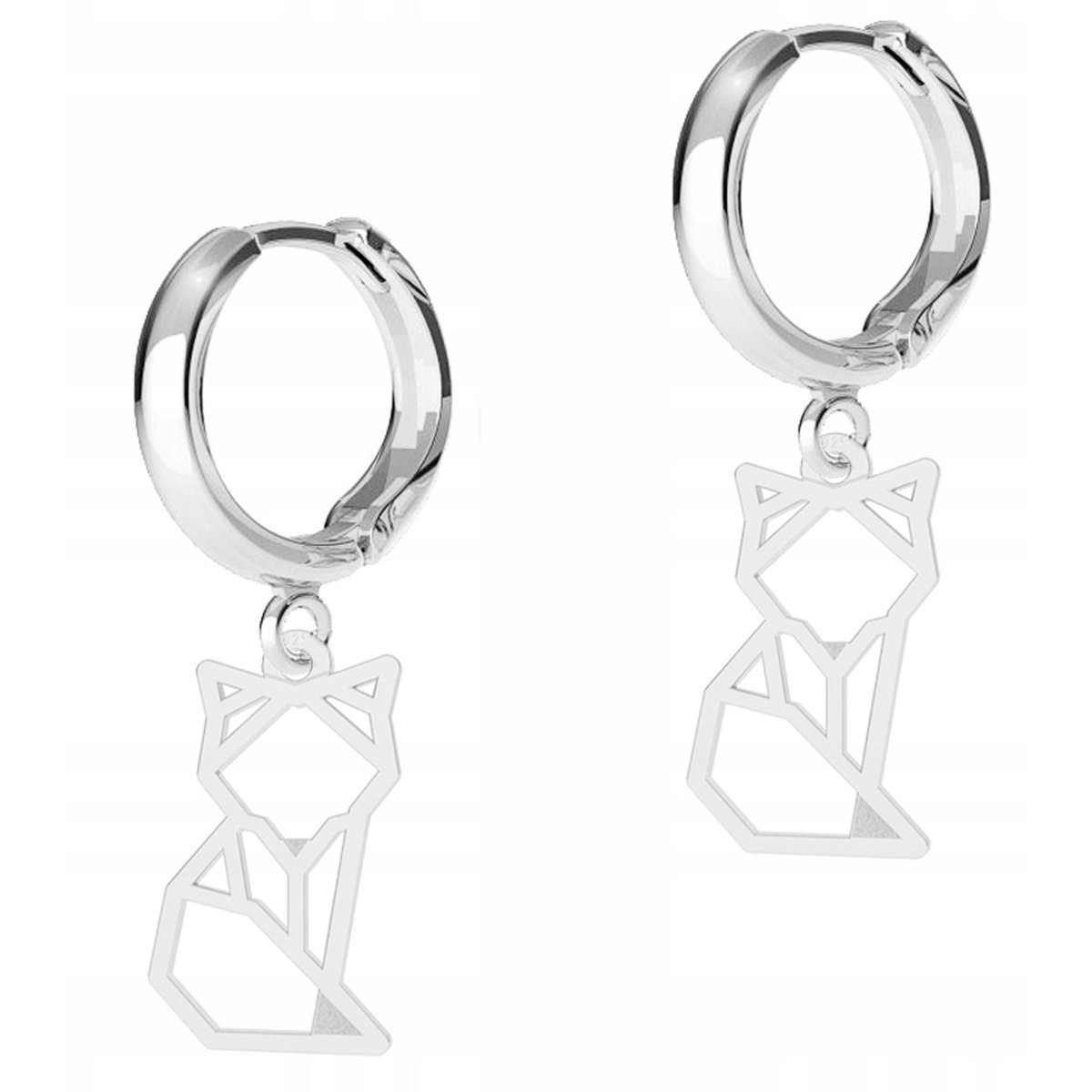 Kolczyki Srebrne Koty Kotki Blaszki z Kotami Cat Kot Kotek SREBRO 925