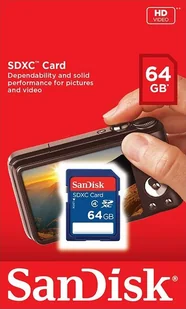 Karta SanDisk SDXC 64 GB Class 4 - Karty pamięci - miniaturka - grafika 1