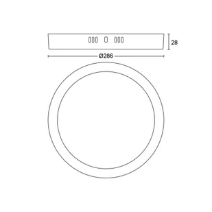 Philips Slim Surface 2 700K okrągły 28,6cm czarny - Lampy sufitowe - miniaturka - grafika 2