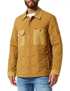 Kurtki męskie - Lee Męska kurtka pikowana, overshirt, brązowy, XL - grafika 1