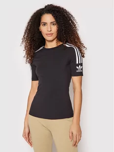 Adidas T-Shirt Tight Tee FM2592 Czarny Slim Fit - Koszulki sportowe damskie - miniaturka - grafika 1