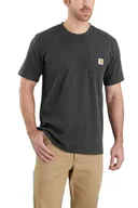 Koszulki sportowe męskie - Koszulka męska T-shirt Carhartt Heavyweight Pocket K87 CRH Carbon Heather - miniaturka - grafika 1