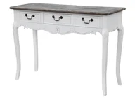 Konsole i sekretarzyki - LivinHill LIVINHILL RIMINI WHITE 017 KONSOLA - SEKRETARZYK KUCHNIA/JADALNIA/SALON VINTAGE/RETRO BIAŁA RI017W - miniaturka - grafika 1