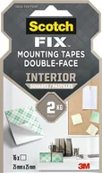 Inne mocowania - Kwadraty Montażowe Do Wnętrz Scotch-Fix™  25 Mm X 25 Mm 16 Pasków - miniaturka - grafika 1