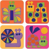 Prace ręczne dla dzieci - Zestaw kreatywny wyklejanki filcowe Małe stworzenia Djeco - miniaturka - grafika 1