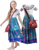 Stroje karnawałowe - Sukienka Strój Przebranie Encanto Mirabel 140/146 - miniaturka - grafika 1