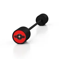 Sztangi - Marbo Sport Sztanga gumowana prosta 50 kg czerwona MW-SG-50-K5 - miniaturka - grafika 1